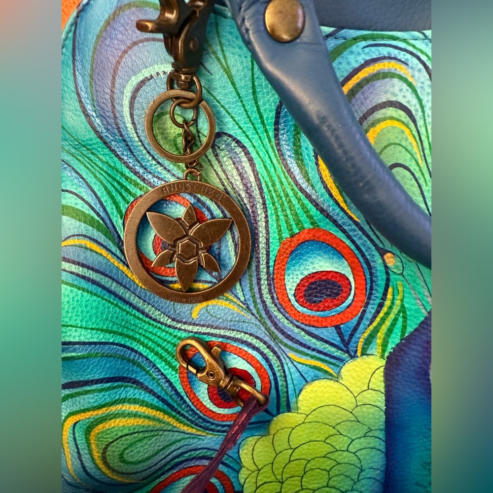 Anuschka peacock handbag
